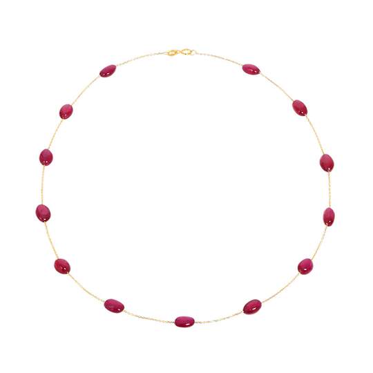 Ruohua jewelry meng honchen = 星空ルビーネックレス 女性用 - 18k 