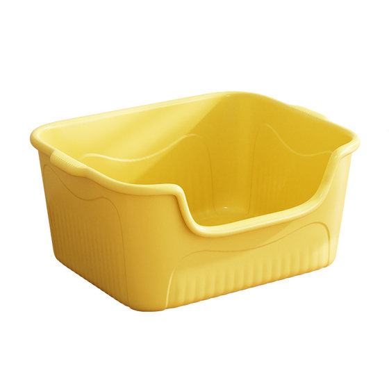 Cat sand pot oversized outer spatter cat toilet is extremely deodorant and open cat sand pot huge kitten cat shit basin
