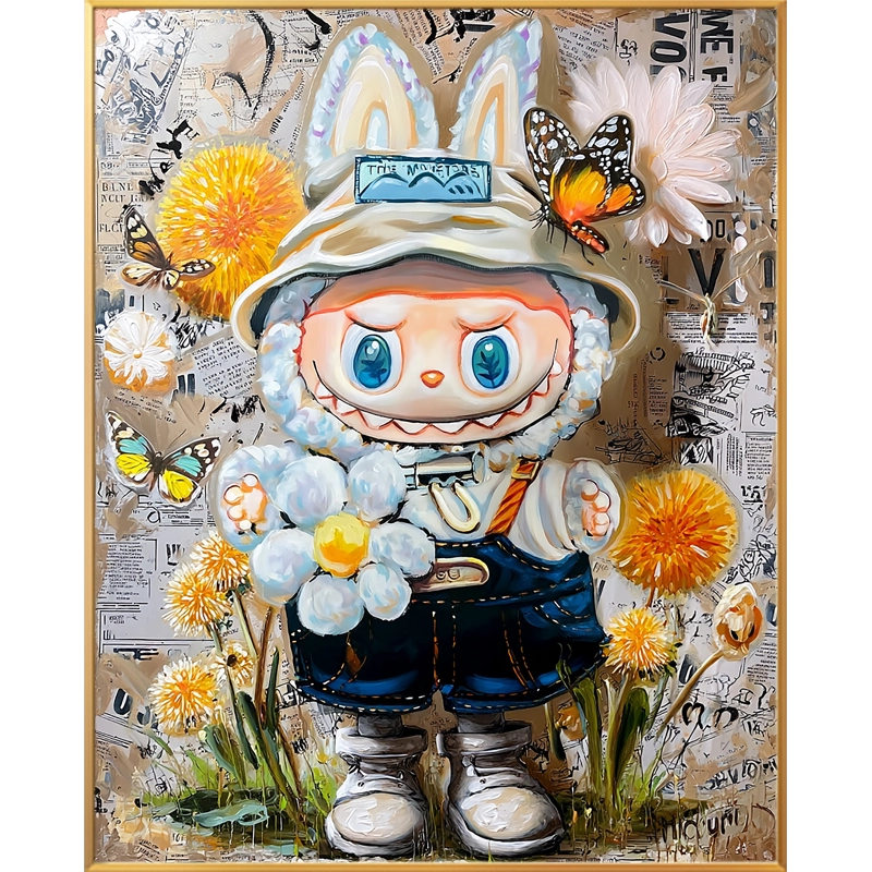 小丑抽象派画画diy数字油画填充填色手工手绘人物涂鸦涂色油彩画