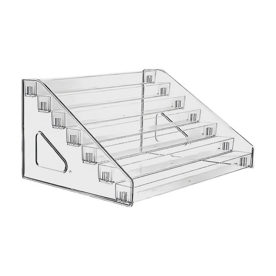 
Desktop display board Bar Chi peripheral sign storage box transparent acrylic multi-layer ladder display stand millet badge