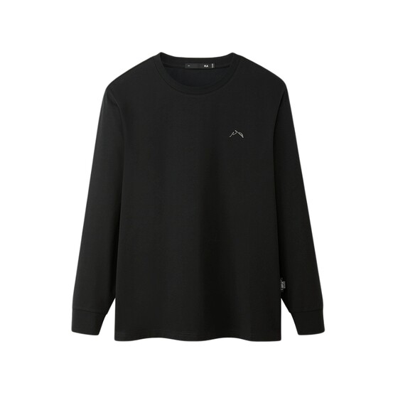 
HLA/Heilan House business fashion long-sleeved T-shirt spring round neck small label solid color bottoming shirt large size top for men