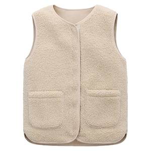 
2025 new integrated lamb velvet versatile vest for women Korean version with autumn and winter fashion thickened velvet vest jacket