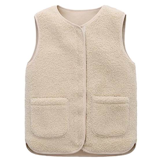 
2025 new integrated lamb velvet versatile vest for women Korean version with autumn and winter fashion thickened velvet vest jacket