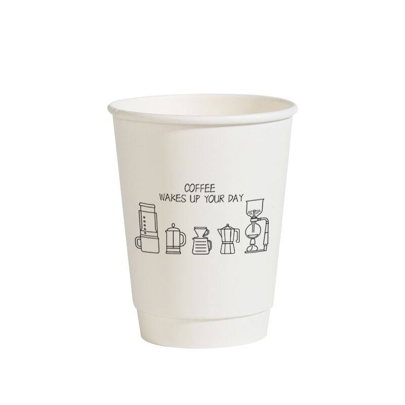Coffee Cup - Disposable Milk Tea Paper Cup with Lid - Household ...