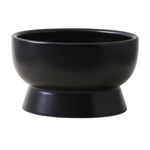 Black cat bowl food pot ceramic oblique mouth tall pet bowl water bowl grain bowl cat bowl is not easy to overturn kitten dedicated
