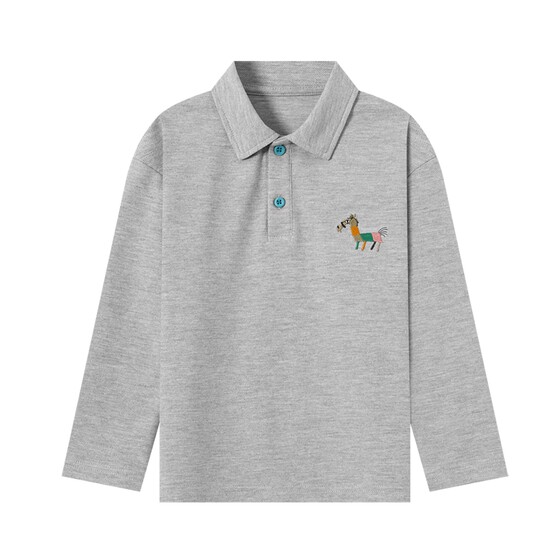 
Duojia boys' polo shirts children's long-sleeved T-shirts spring and autumn 2026 new spring pony tops for big children