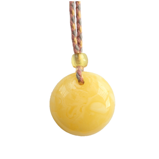 Shi Qingling Yellow Honey Amber Princess Necklace Women's Clavicle Chain