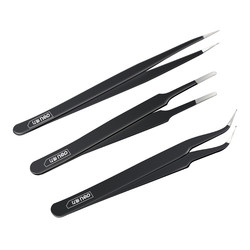 Deli tweezers stainless steel high precision