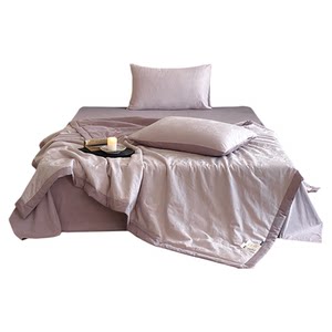 
Category A maternal and infant grade light luxury pure cotton jacquard summer cool quilt four-piece set of cotton bedding summer thin quilt air-conditioned quilt 4