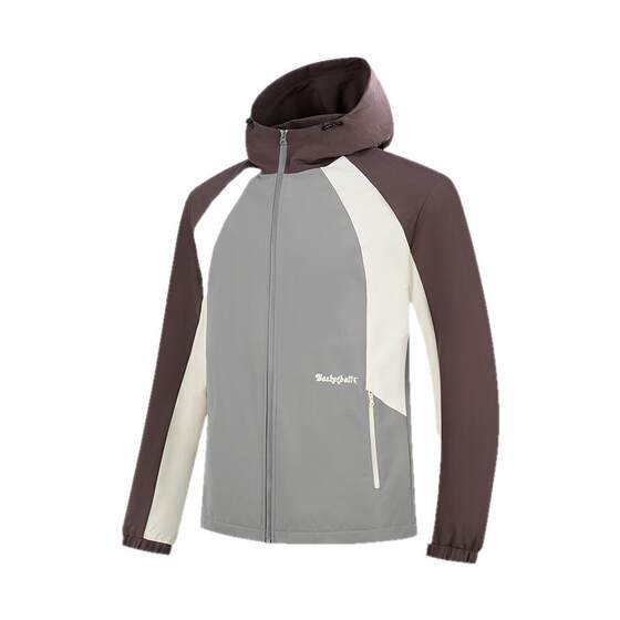 
Jordan warp knitted velvet windbreaker mall same style 2026 spring new men's loose plus velvet anti-static hooded woven