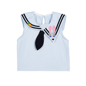 
Little O Bao Children's Clothing Baby Cartoon Suit Skirt College Style 2026 Summer Girls Lapel Vest Western Style Suit