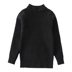 
Children's base sweater for boys and girls babies cotton round neck stretch shirt baby plus velvet thickened pullover knitted thread shirt