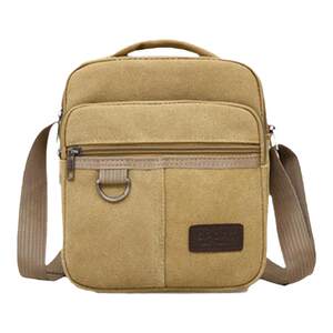 Men's bag shoulder bag men's canvas bag casual sports men's messenger bag mobile phone bag vertical business small backpack