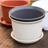 Пластиковый прочный цветочный горшок, увеличенная толщина, простой и элегантный дизайн