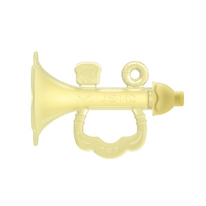 
Rushan small trumpet teether baby anti-eating hand small month old silicone teething stick baby toy children's musical instrument