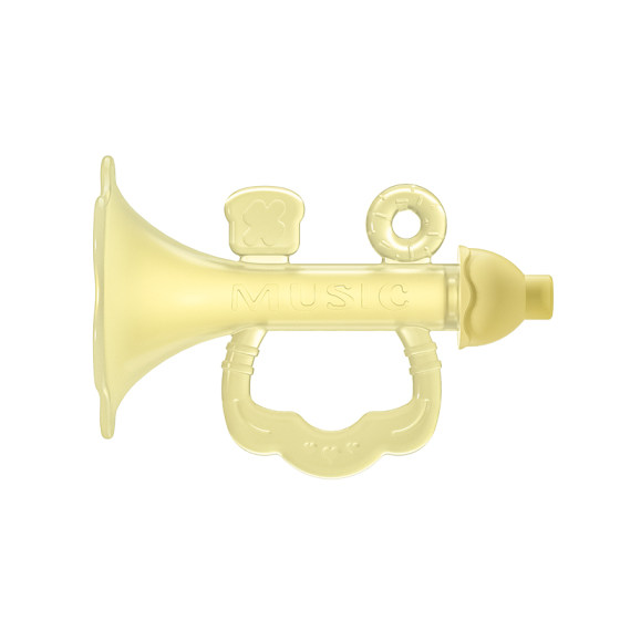 
Rushan small trumpet teether baby anti-eating hand small month old silicone teething stick baby toy children's musical instrument