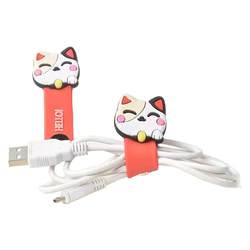 Cartoon creative cable organizer data cable storage artifact