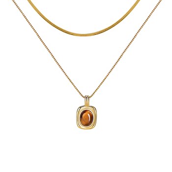 Ajidou Necklace Women's Maillard Pendant Snake Bone Chain