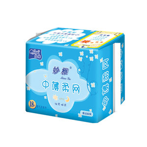 
10 packs of Miaoya day and night combination sanitary napkin medium thin soft net aunt scarf woman private parts nursing sanitary napkin 180 pieces