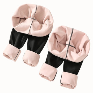 Extra large size maternity leggings integrated pants plus velvet thickened 200*0.5kg300*0.5kg wear fat pregnant women warm cotton pants
