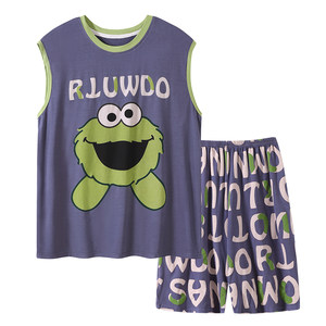 
2025 Pajamas for Boys Big Children Modal Cotton Vest Teenagers Junior High School Students High School Summer Thin Home Clothes