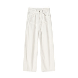 
lemanism American trendy khaki solid color work jeans men's 2025 spring and autumn loose straight pants