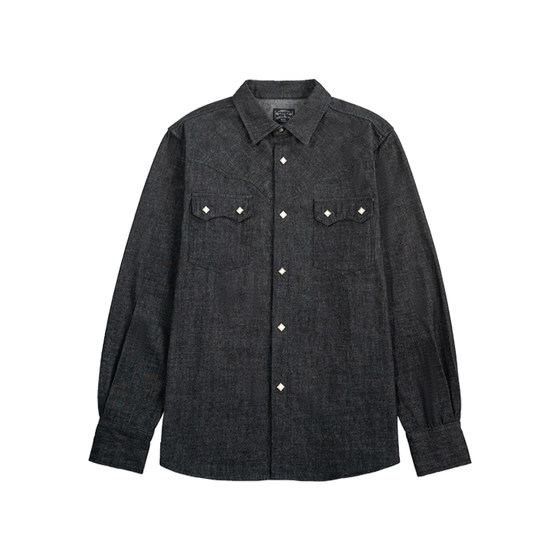 
Uncle Gu's American Western denim shirt men's 2025 autumn new casual loose long-sleeved shirt jacket