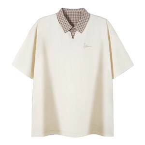 
PSO Brand men's women's Solona fake two-piece short-sleeved men's t-shirt casual POLO shirt tops couple wear