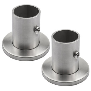 Stainless steel round tube flange wardrobe hanging clothes rod fixed seat towel pole base clothing through the clothes rod fixed accessories
