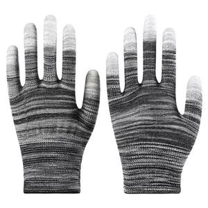
Thin PU coated finger-coated palm non-slip wear-resistant nylon coated breathable work packaging anti-static labor protection gloves for men and women