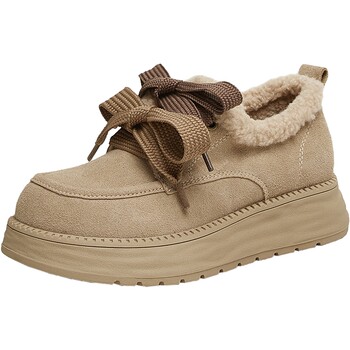 TATA He and She Little Bean Thick Sole Fur Shoes Women's Shoes Plus Fleece Warm Birken Single Shoes Snow Cotton Shoes Boots