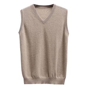 
Men's V-neck Cashmere Vest versatile Knitted Vest 2025 Autumn and Winter New Sweater Sleeveless Base Shirt Hunting