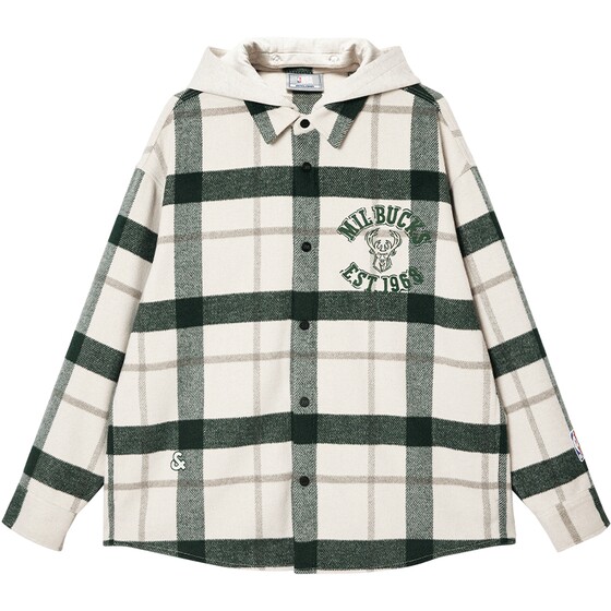 
Jack Jones men's NBA joint Bucks winter new shirt jacket shirt tops 2254O3016