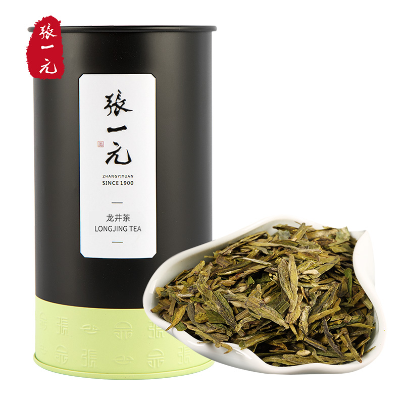 张一元茶叶绿茶龙井茶新茶浓香型(尚品)龙井茶礼春茶二级100g罐装