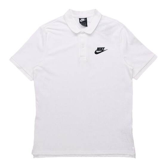 
Nike Sportswear White Men's Logo Casual Sports Lapel Short Sleeve Polo Shirt 909747-100