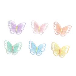 Simulated Organza Butterfly Clothing Decorative Accessories Lace Patches Diy Handmade Headwear Hair Accessories
