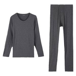 
New Step 22210 Feather Protein Bottoming Ultra-Thin Heating Men's Autumn Clothes and Autumn Pants Goose Down Underwear Set