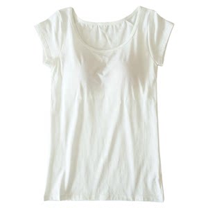 
Japanese 35 cotton one-piece bra vest with short-sleeved round neck low-neck half-sleeved underwear N72 large size
