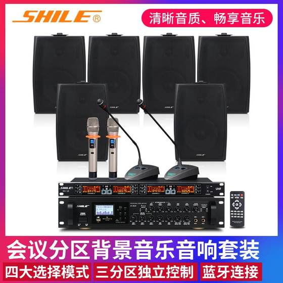 会议音响套装 功放AV8820壁挂音箱BX105/102店铺背景音乐设备