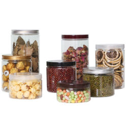 Transparent lid packaging bottle snack nuts transparent lid