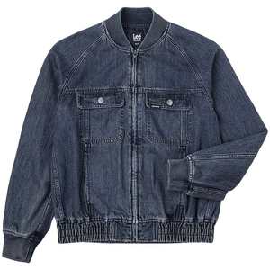 
Lee25 autumn and winter new product comfort version baseball collar retro dark blue men and women same denim flight jacket jacket