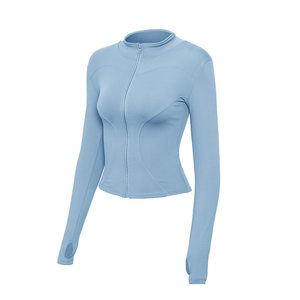 Sun protection clothing, yoga clothing, running sports, outdoor running training, large size jacket, quick-drying fitness clothing, women's Pilates