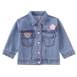 Pawinpaw Cartoon Bear Children's Clothing 2023 Spring New Baby Girl Casual Jacket Denim Jacket Loose