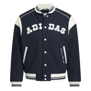 Loose sports warm cotton jacket baseball uniform women's clothing adidas official outlets 3rd leaf clover