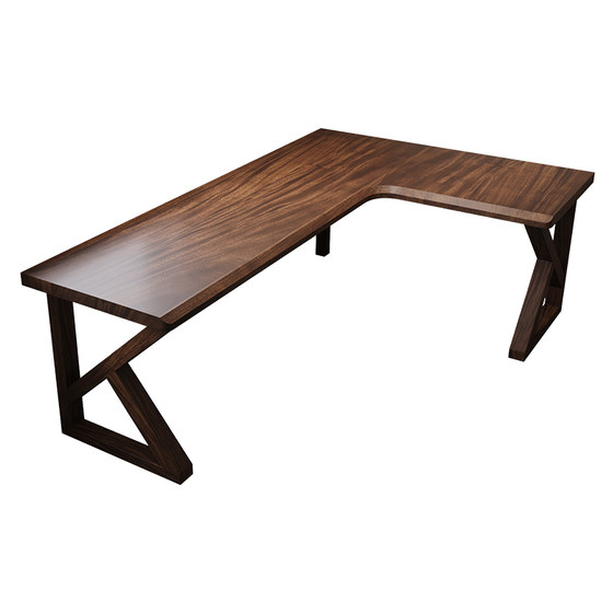 
South American walnut solid wood corner desk L-shaped computer desk with drawer office desk home study desk can be customized