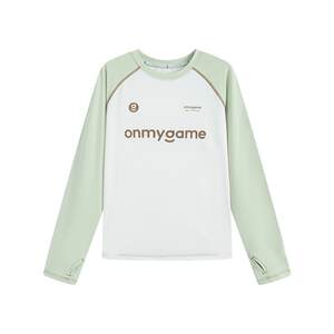 
onmygame [Breathable and sun protection] long-sleeved T-shirt for boys and girls, children's round neck 2025 spring and autumn thin sportswear