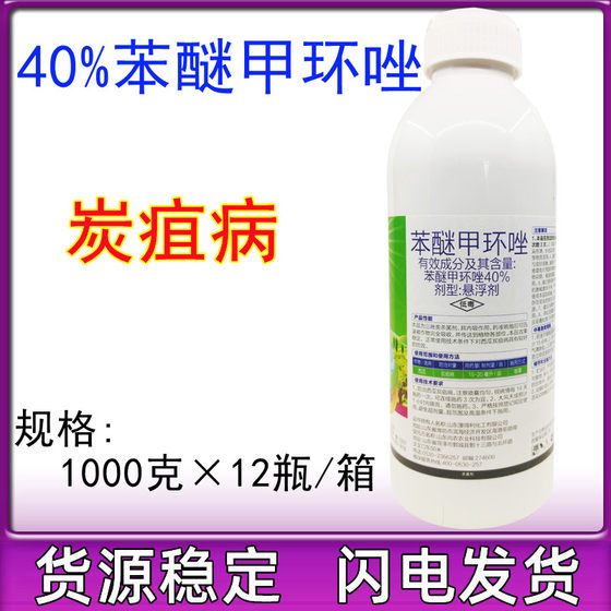 40%苯醚甲环唑挫锉西瓜炭疽病白粉叶斑病锈病黑褐斑病农药杀菌剂