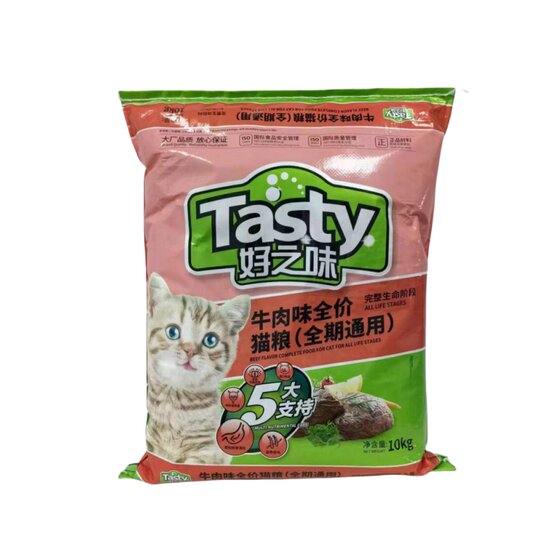 Good -flavored beef cat food in the stage of general cat kittens, good taste, low -salt beef -flavored cat main food 10kg
