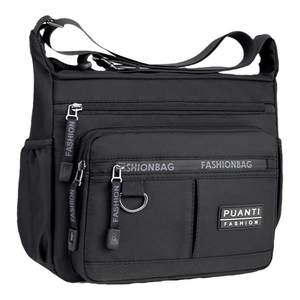 New men's bag Oxford cloth business bag large -capacity men's shoulder bag black business trip backpack messenger bag men