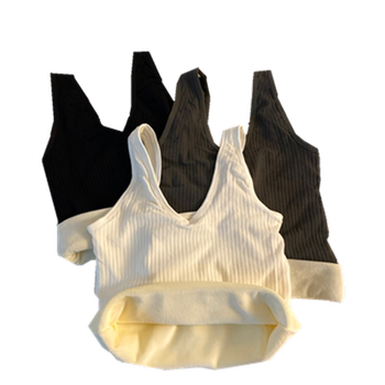 
2025 autumn and winter new style plus velvet and thickened warm V-neck vest for women to wear outside and inside, versatile slimming vest for women